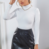 Custom Women Mock Neck Long Sleeve Sweater Shirt