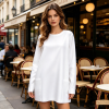 Custom Women's Crew Neck Long Sleeve T-shirt with Pockets