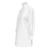All Over Print Women's High Stacked Collar Long Sleeve Casual Dress