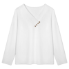 Custom Women V Neck Long Sleeve Top