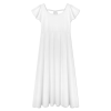 Custom Women Square Neck Flutter Sleeve High Slit Maxi Dress