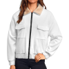 Custom Women Winter Fleece Long Sleeve Double zipper jacket