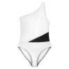 Women's One-Shoulder Mesh Cutout One-Piece Swimsuit