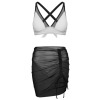 Custom Women's Netted swim skirt and swimsuit set