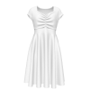All Over Print Women's Long Dress with Front Chest Pleats