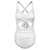 Women's Cross-Back Cutout One-Piece Swimsuit