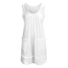 Custom Women's Sleeveless Round Neck Pocketed Ruffle Hem Dress