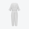 Custom Women's V-Neck Waist-Tied Jumpsuit Set