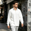 Custom Adult stand-up collar long-sleeved POLO shirt