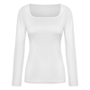Custom Women Square Neck Long Sleeve Slim Cropped Top