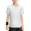 Custom Kids' Polo Shirt V Neck Short Sleeve Striped Trim Sports Top