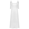 Custom Women Square Neck Tie Strap Loose Maxi Dress