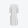 Custom Women's Crew Neck Mid-sleeve Ruched Dress